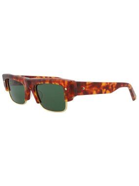 New Valentino Unisex Square/Rectangle Tortoise-Tortoise-Green Fashion Designer E